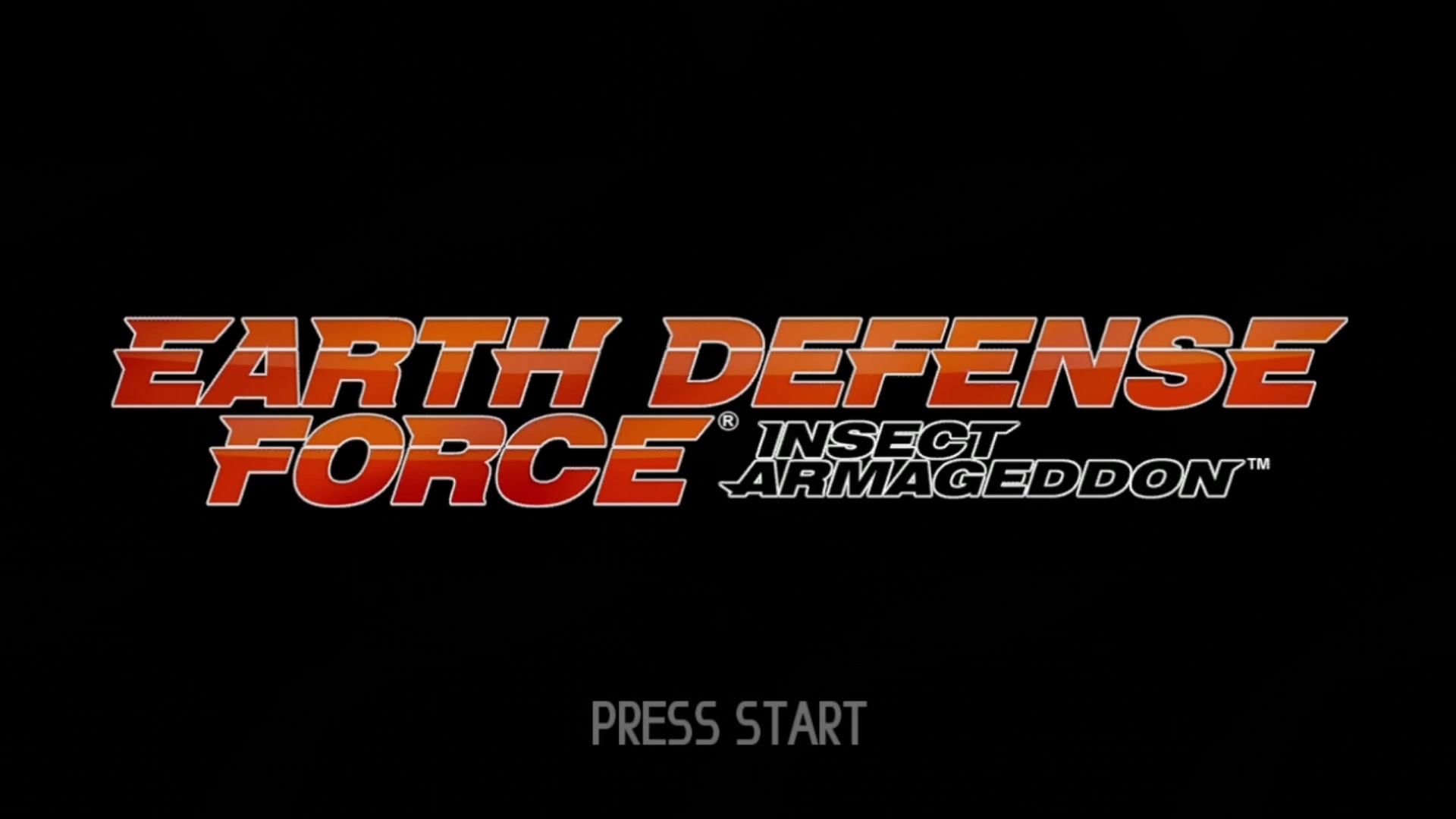 Earth Defense Force: Insect Armageddon title screen for Xbox 360